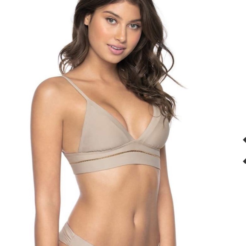 Stitched Kyle Bikini top in Oyster